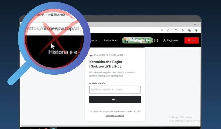 Autoriteti Kombëtar Kibernetik paralajmëron qytetarët: Kujdes nga faqet false që imitojnë e-Albania, synojnë vjedhjen e të dhënave personale