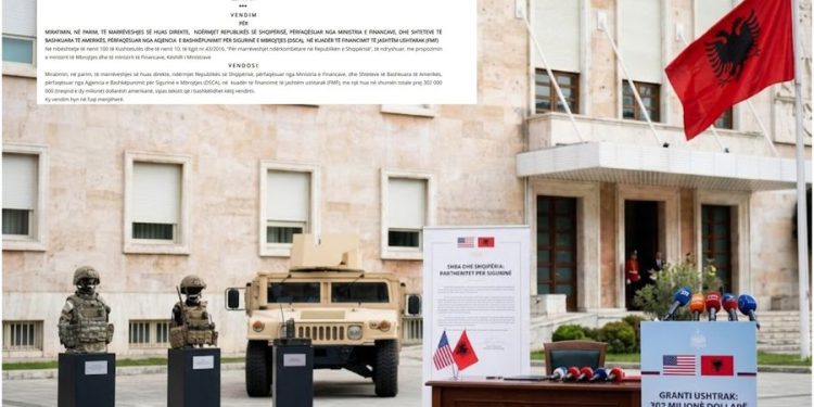 Miratohet VKM-ja! SHBA i jep Shqipërisë 302 milionë dollarë kredi për blerjen e pajisjeve ushtarake amerikane (VENDIMI)