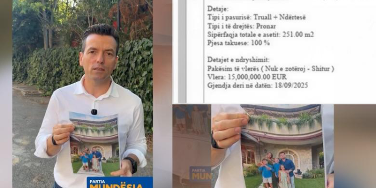 Shiti 15 mln € truall-ndërtesë vetëm 251 m2, Shehaj nuk tregon vendin e vilës së ‘artë’, prej 60.000 euro/m2