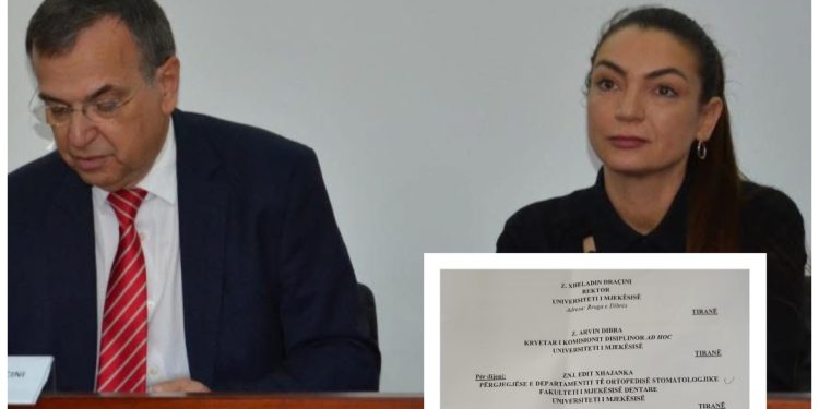 ILDKPKI “zbyth” Silvana Barën dhe Tano Karidin e Mjekësisë, bllokon shkarkimin e Edit Xhajanka