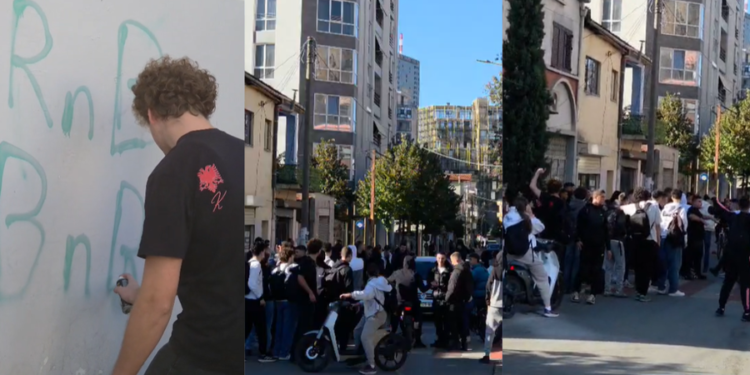Nxënësit e gjimnazit “Partizani” i bashkohen protestës, bojkotojnë mësimin dhe bllokojnë rrugën