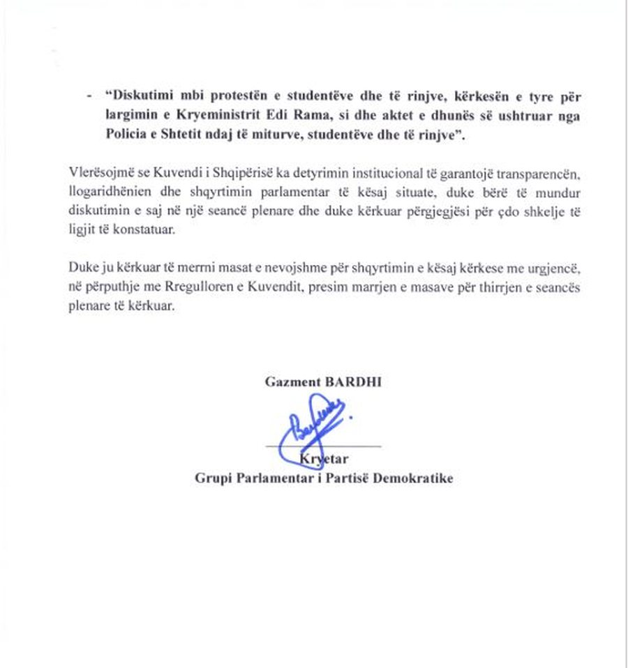 “Dorëheqja e Ramës dhe dhuna ndaj të rinjve” PD