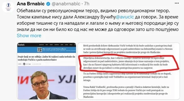 “Po përgatitet arrestimi i Vuçiçit” / Brnabiç ngre alarmin pas fitores së studentëve: Ka nisur terrori revolucionar