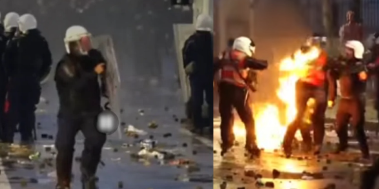 VIDEO/ Përshkallëzohen përplasjet para Kryeministrisë, dy efektivë të plagosur nga molotovët dhe gurët