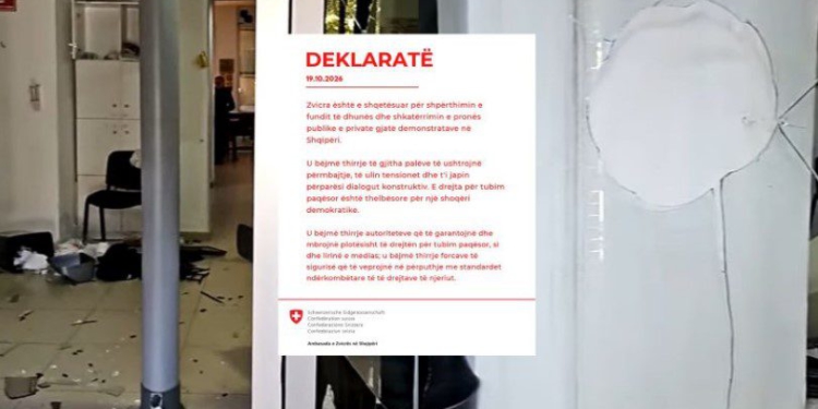 “Të shqetësuar për shpërthimin e dhunës”- Protesta, reagon Ambasada e Zvicrës: Ulni tensionet dhe i jepni përparësi dialogut!