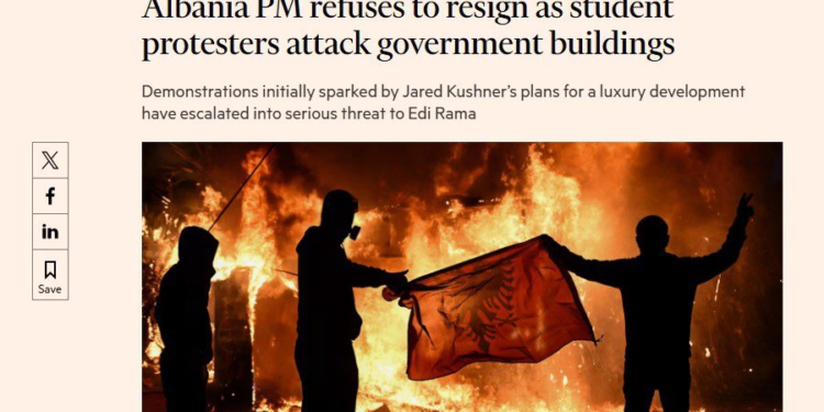 Financial Times: Protestat nuk e lëkundin Ramën, as rrugën e Shqipërisë drejt BE-së! Opozita është po aq e pabesuar nga qytetarët