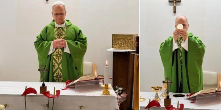 Fotot e para të Papa Leone XIV pas operacionit, shfaqet duke kremtuar meshën në spitalin ku ndodhet i shtruar!
