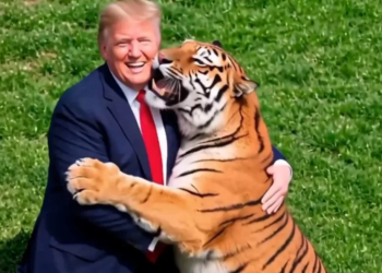 Trump shpërndan videon me inteligjencë artificiale, shfaqet i përqafuar me një tigër! Shkakton reagime