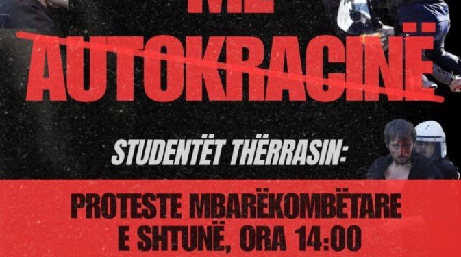 Studentët thërrasin protestë kombëtare të shtunën para Ministrisë së Arsimit: S’ka dialog me autokracinë!