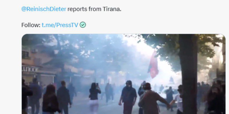 VIDEO/ Televizioni i Iranit i sanksionuar nga SHBA dhe BE, raporton për dhunën nga protesta në Tiranë!