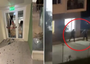 Protestuesit thyejnë xhamat e konvikteve tek Qyteti Studenti